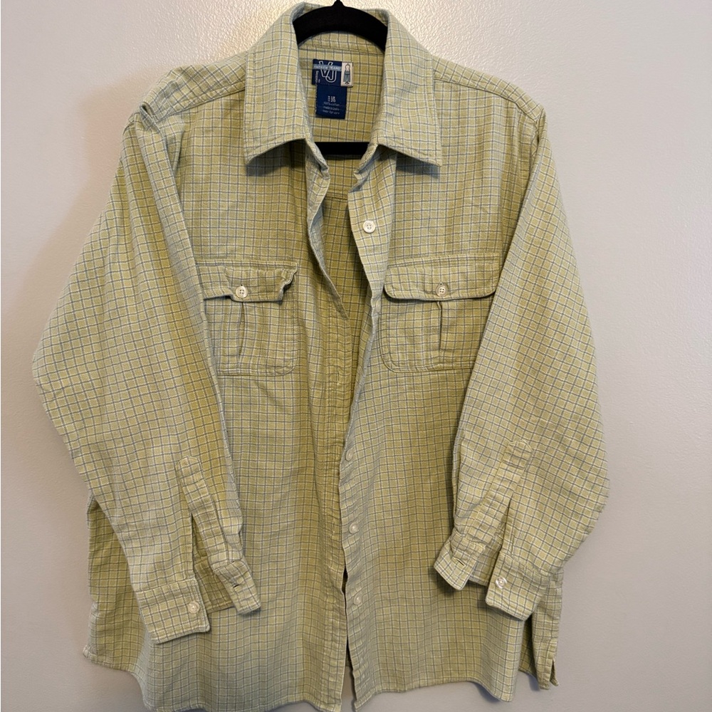 Venezia Men's Olive Checkered Shirt Jacket